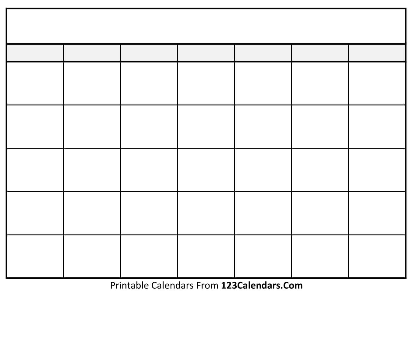 Blank Printable Schedule Template