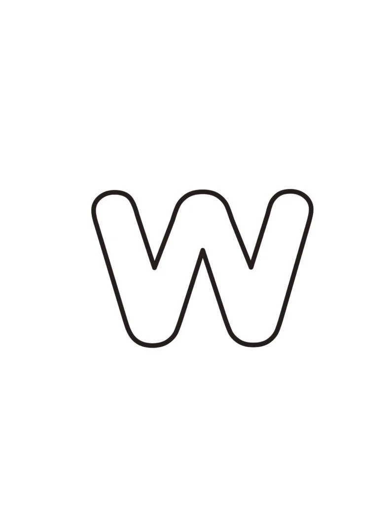 Free Printable Bubble Letter W