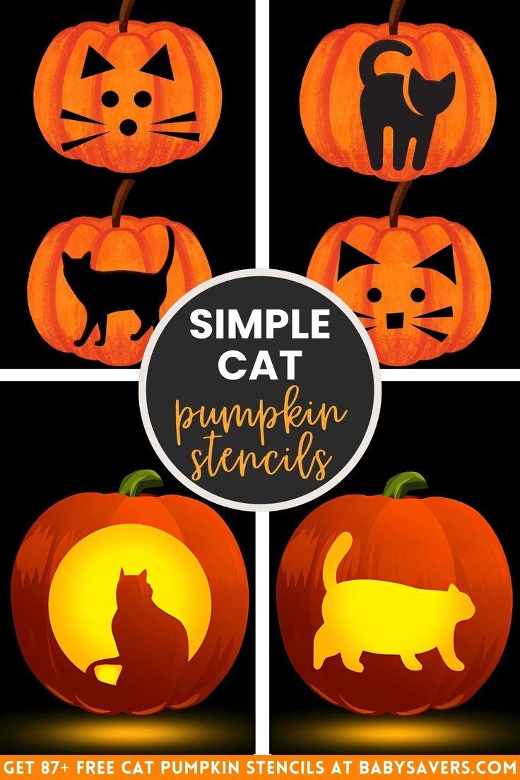 Free Printable Cat Pumpkin Carving Templates