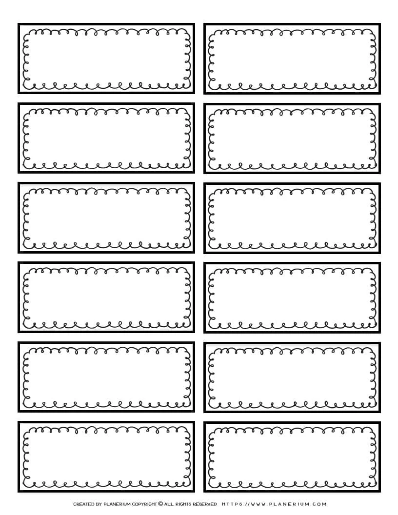Editable Free Printable Label Templates
