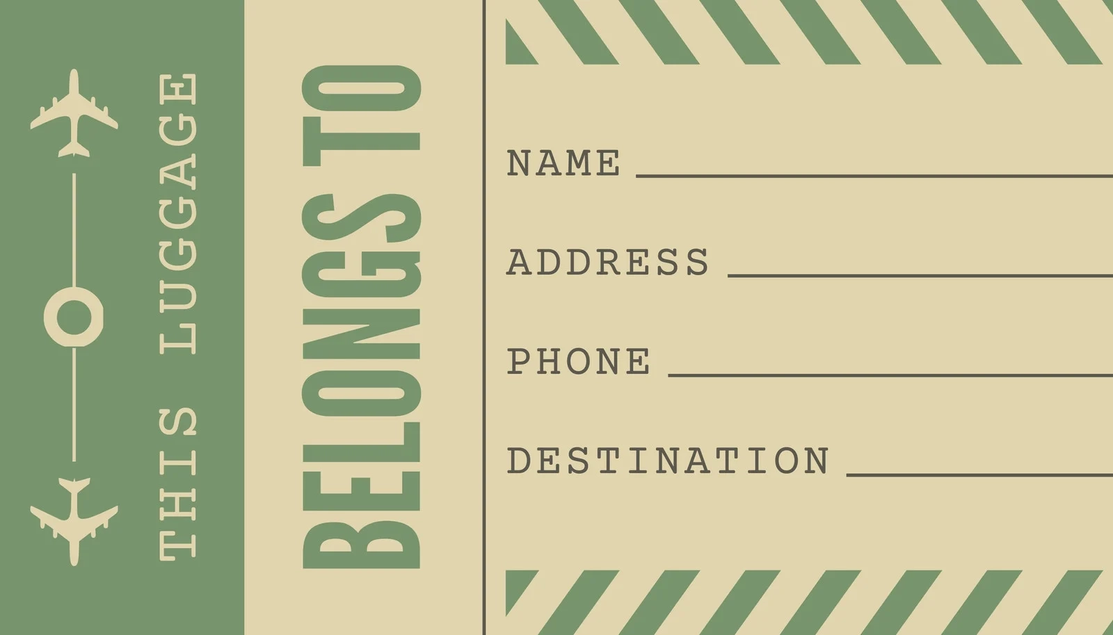 Free Printable Customizable Luggage Tag Templates Canva Free Printable Customizable Luggage Tag Templates Canva