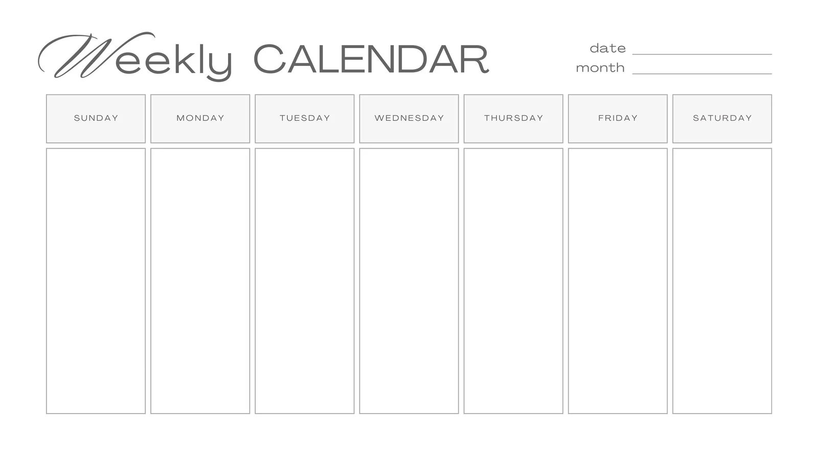 Printable Schedule Template Free