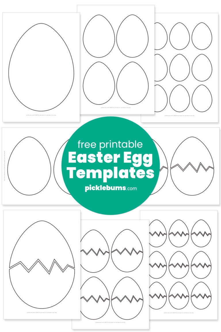 Free Printable Easter Egg Templates Picklebums