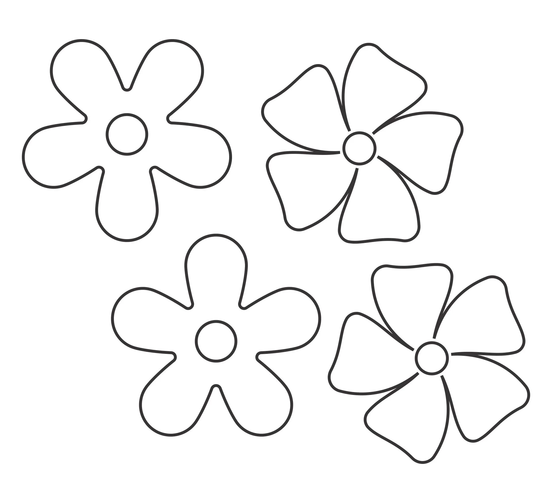 Simple Flower Template Printable