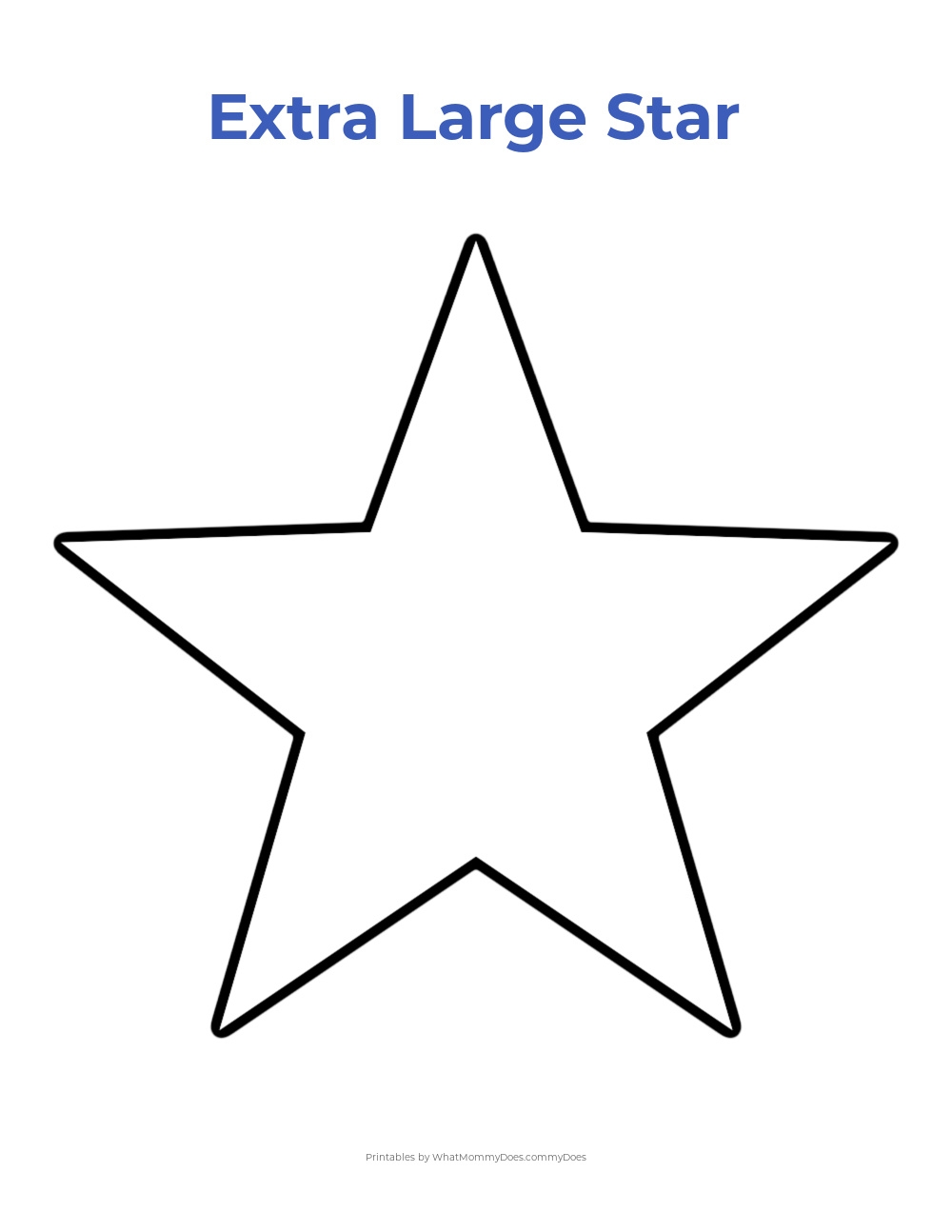 Big Star Template Printable