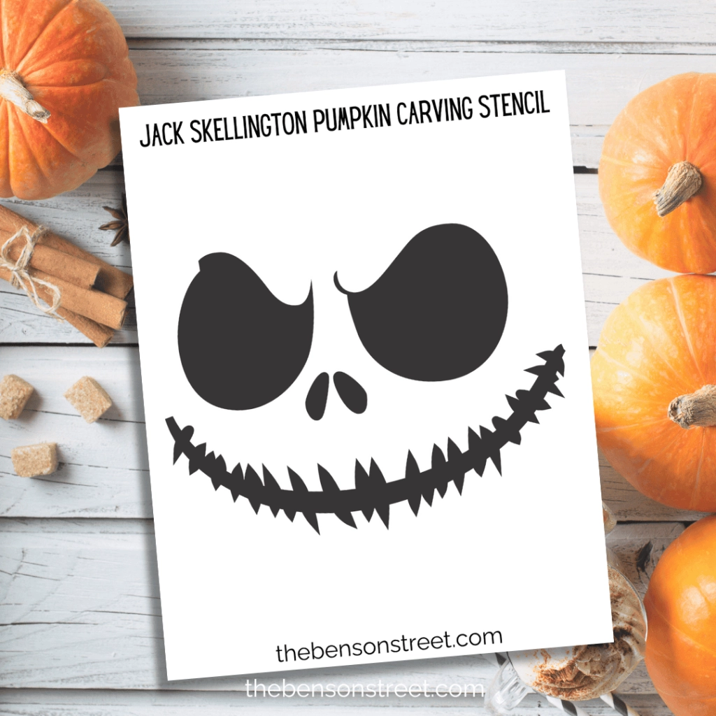Free Printable Jack Skellington Pumpkin Stencil For Carving The