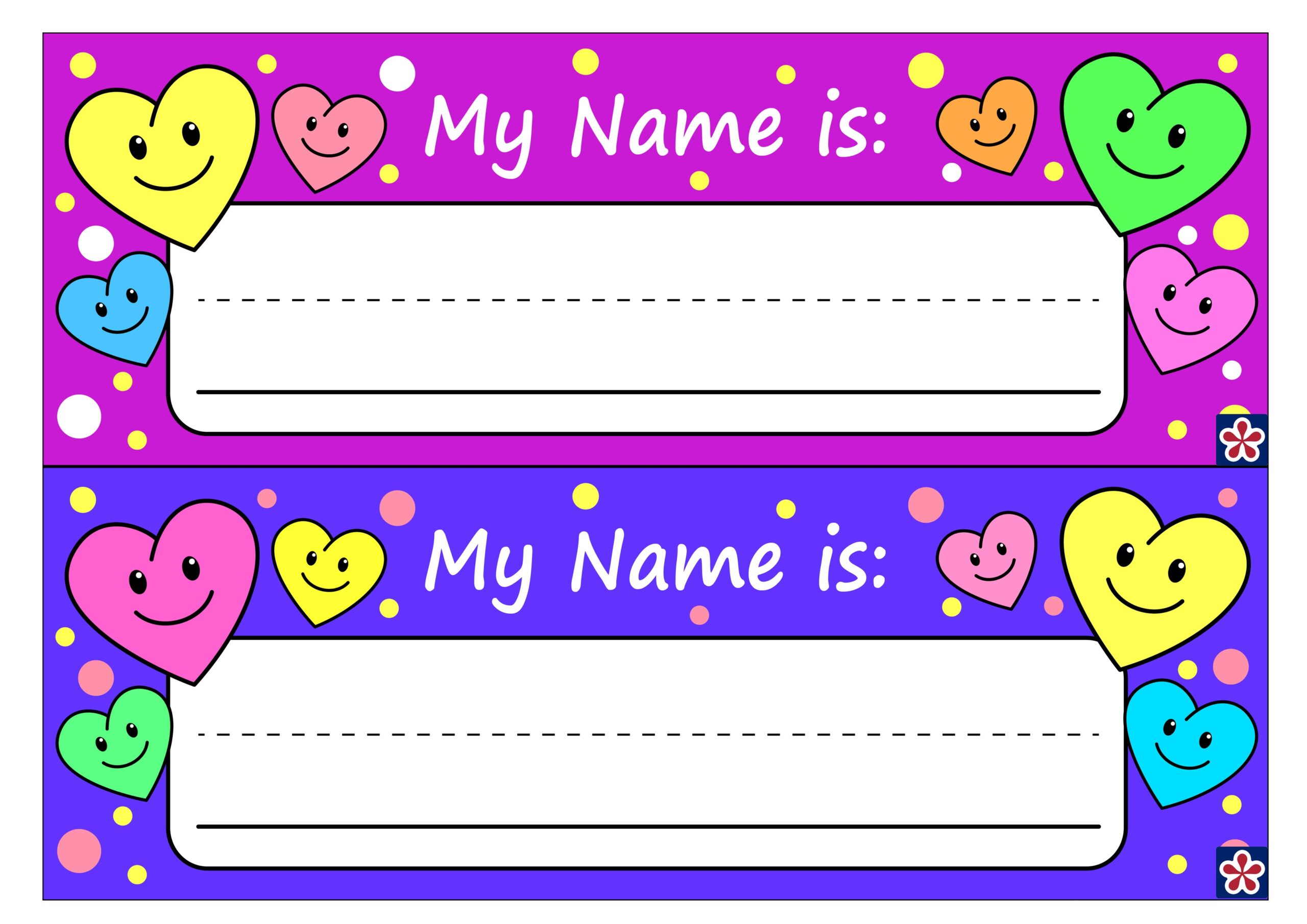 Name Tag Template Free Printable Preschool