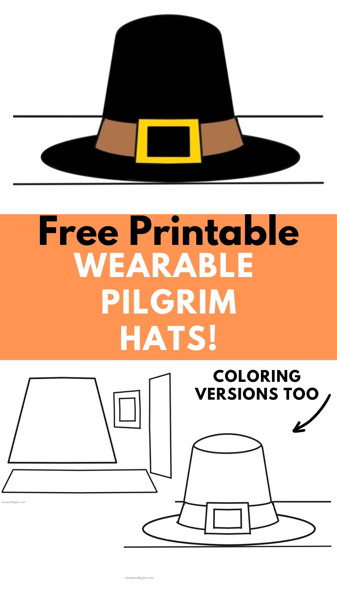 Pilgrim Hat Template Printable