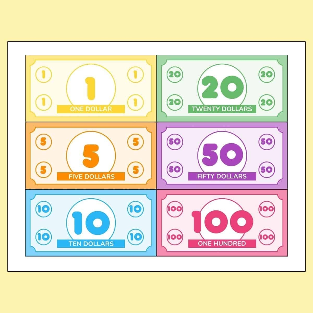 Free Printable Classroom Money Template