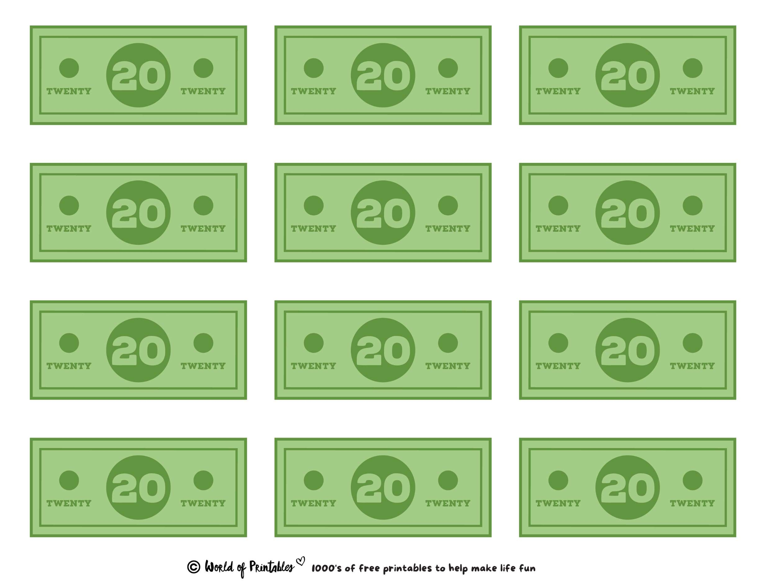 Free Printable Play Money Template Freebie Finding Mom 