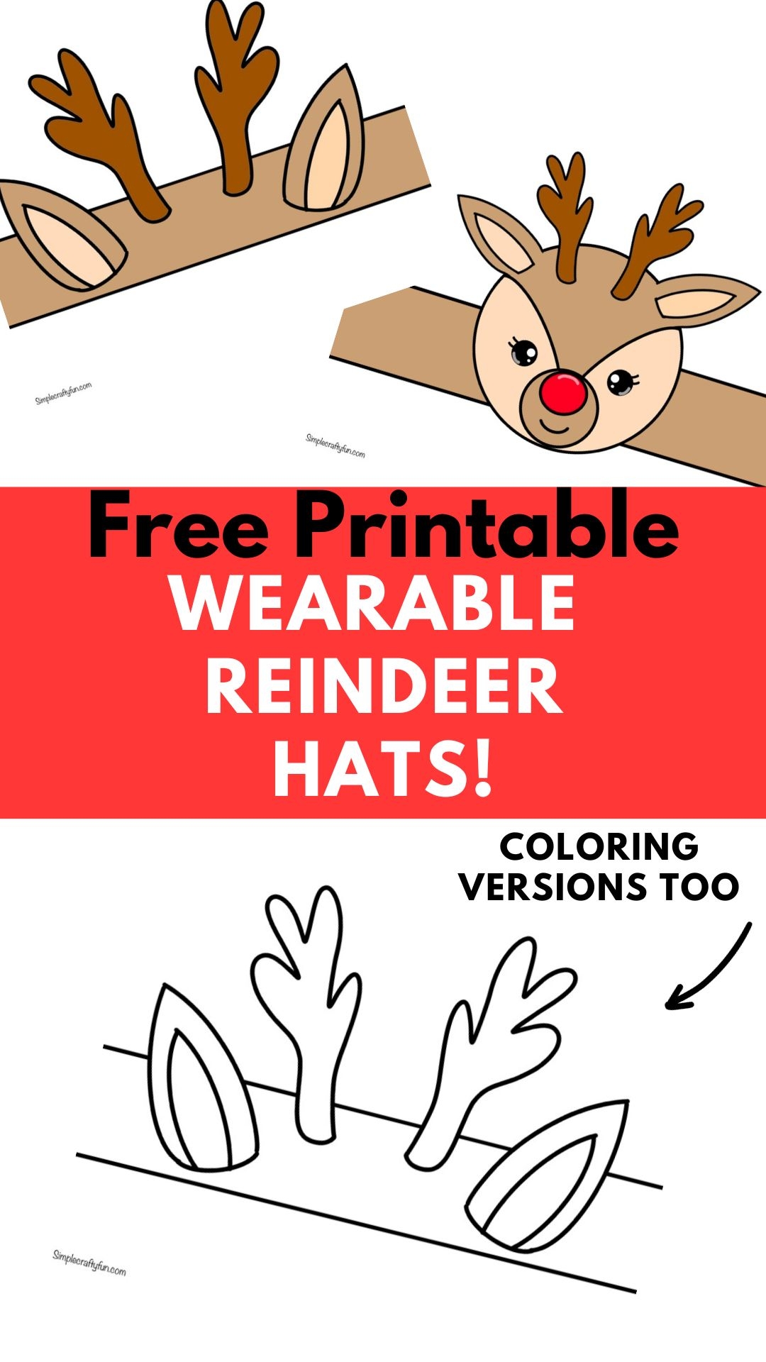 Reindeer Hat Template Printable