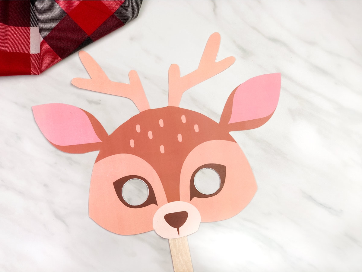 Reindeer Mask Printable Template