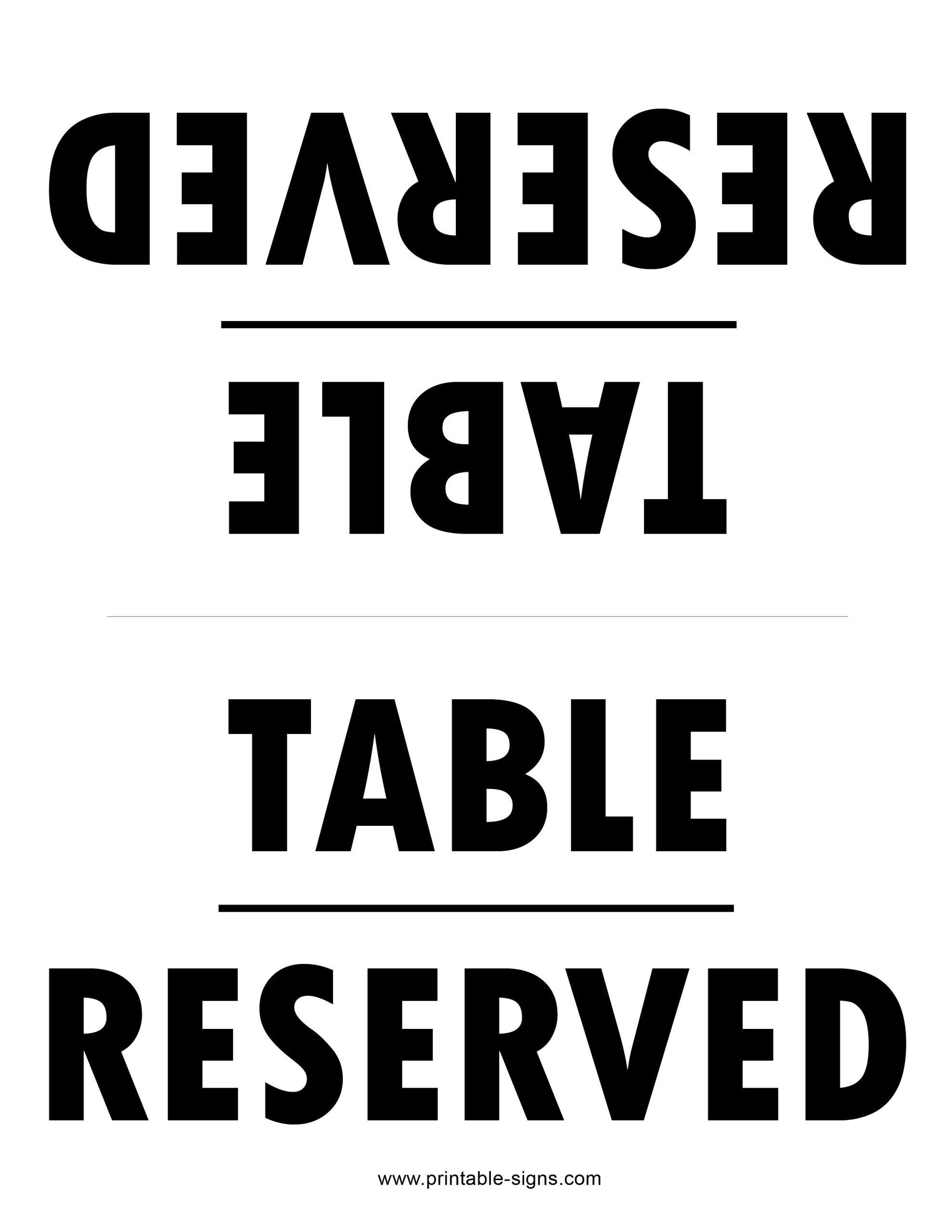 Free Printable Reserved Seating Signs For Your Wedding Ceremony 