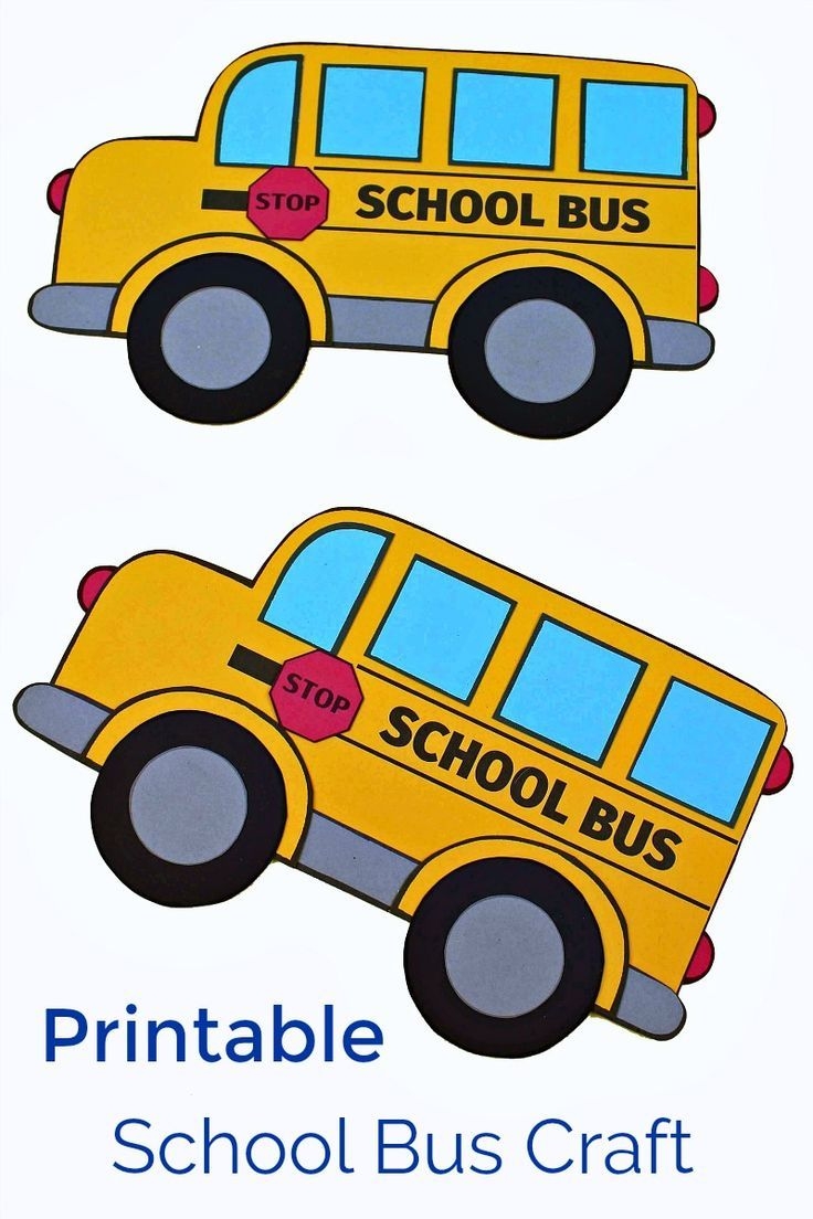 Free Printable School Bus Craft