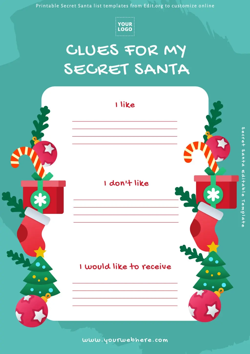 Free Printable Secret Santa Templates