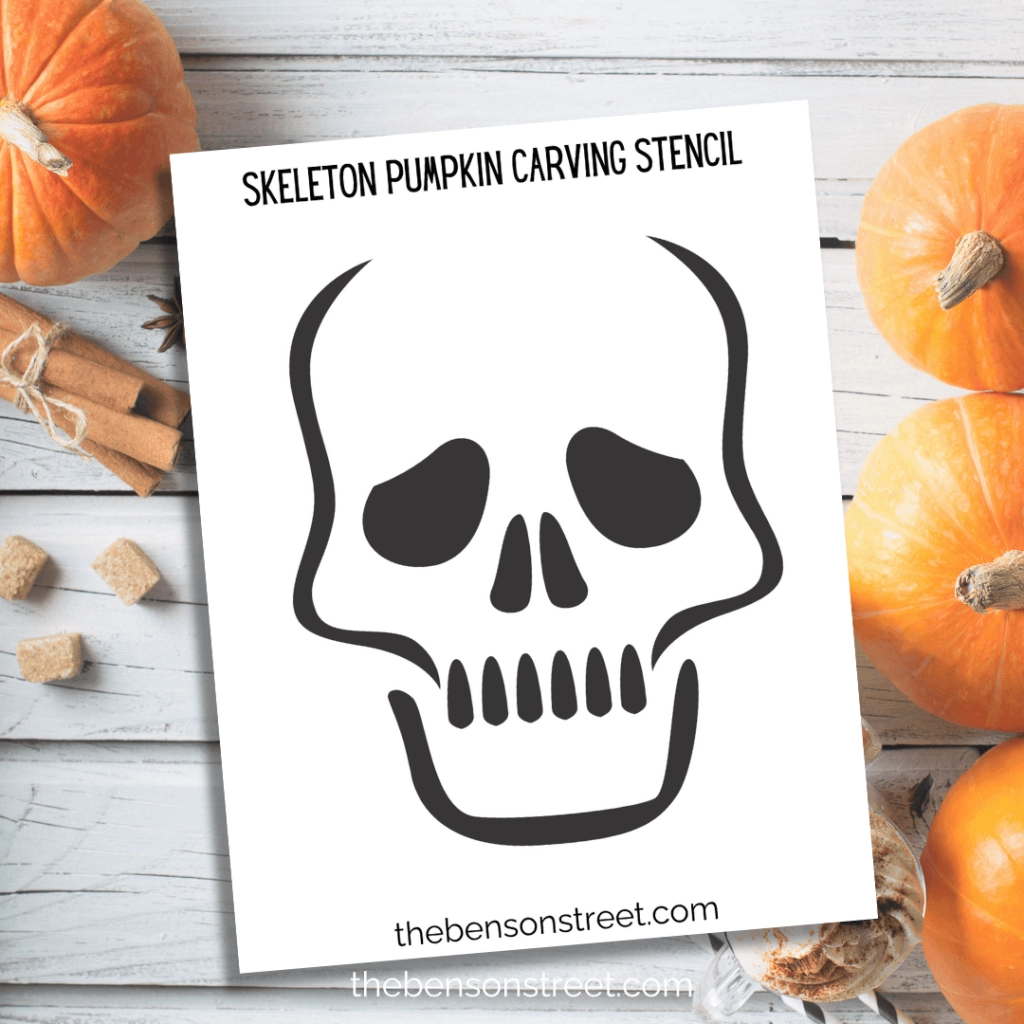 Skull Pumpkin Template Printable