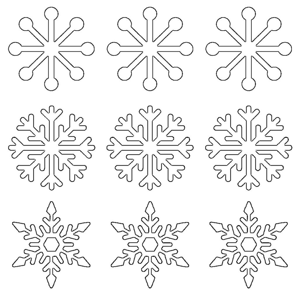 Free Printable Snowflake Templates 10 Large amp Small Stencil Patterns