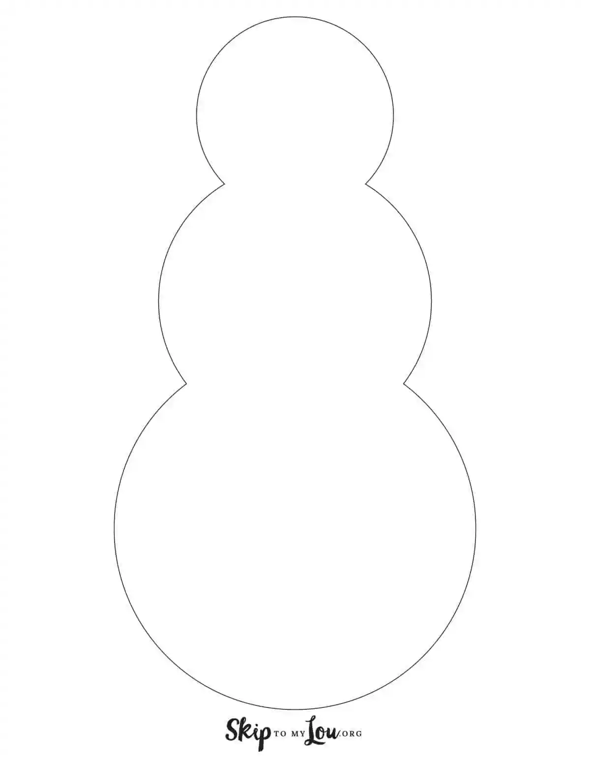 Snowman Template Free Printable