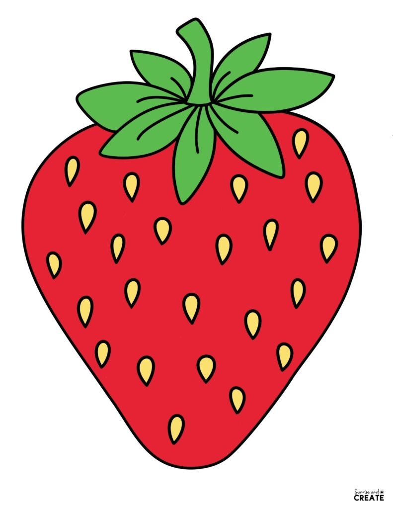 Strawberry Template Printable