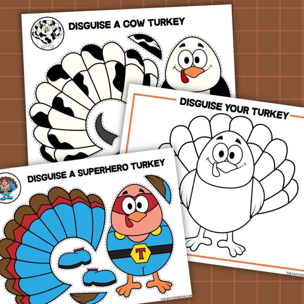 Free Printable Disguise A Turkey Template