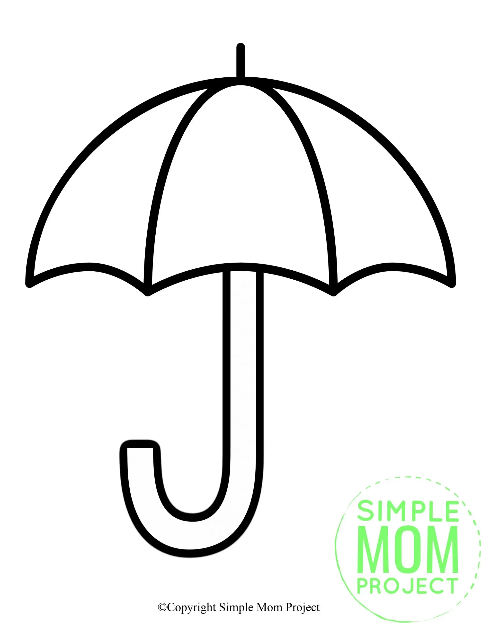 Umbrella Template Printable Umbrella Template Printable
