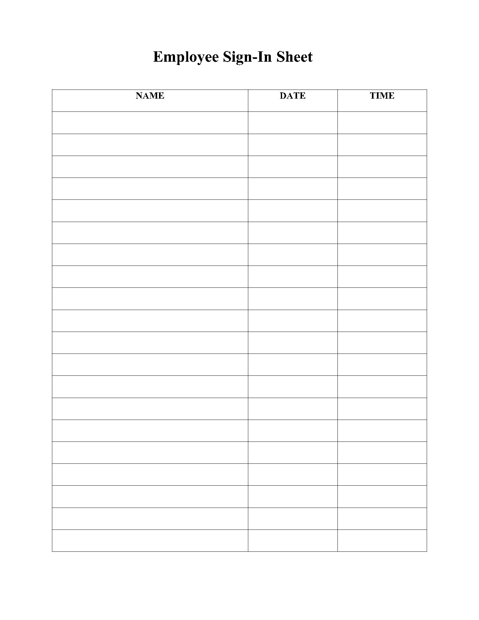 Free Printable Sign In Sheet Template Free Printable Sign In Sheet Template
