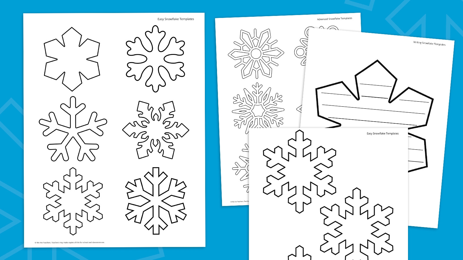Printable Snowflakes Template
