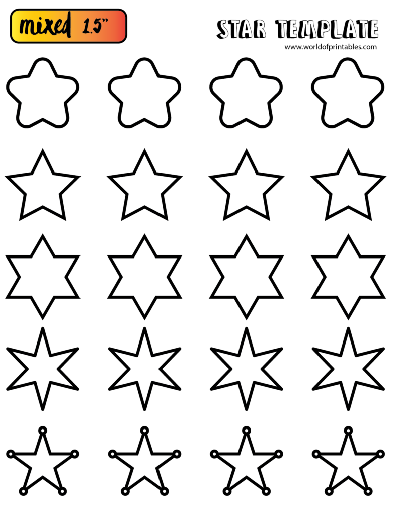 Small Printable Star Template