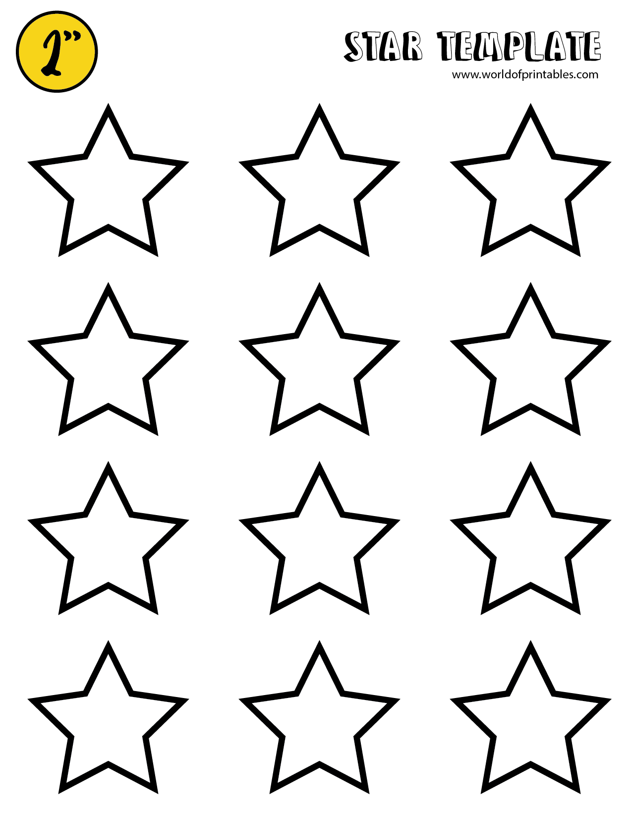 Stars Template Printable