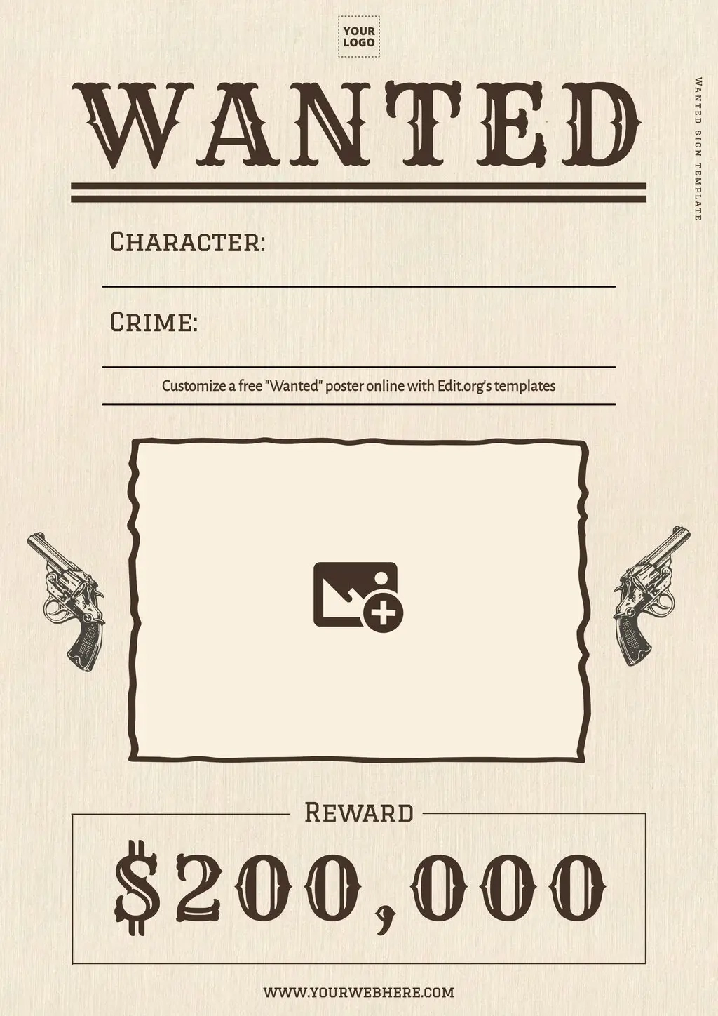 Wanted Poster Template Printable
