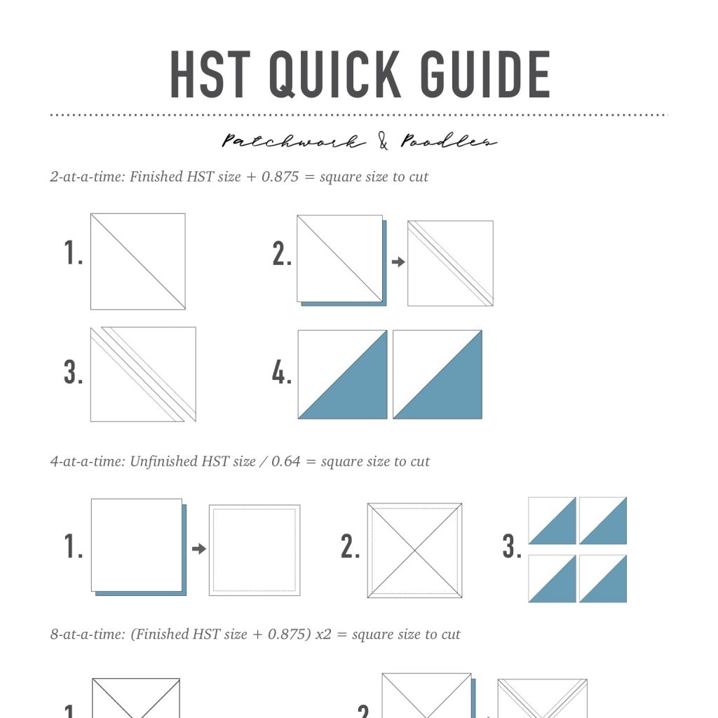 Half Square Triangle Guide Free Pattern Patchwork And Poodles