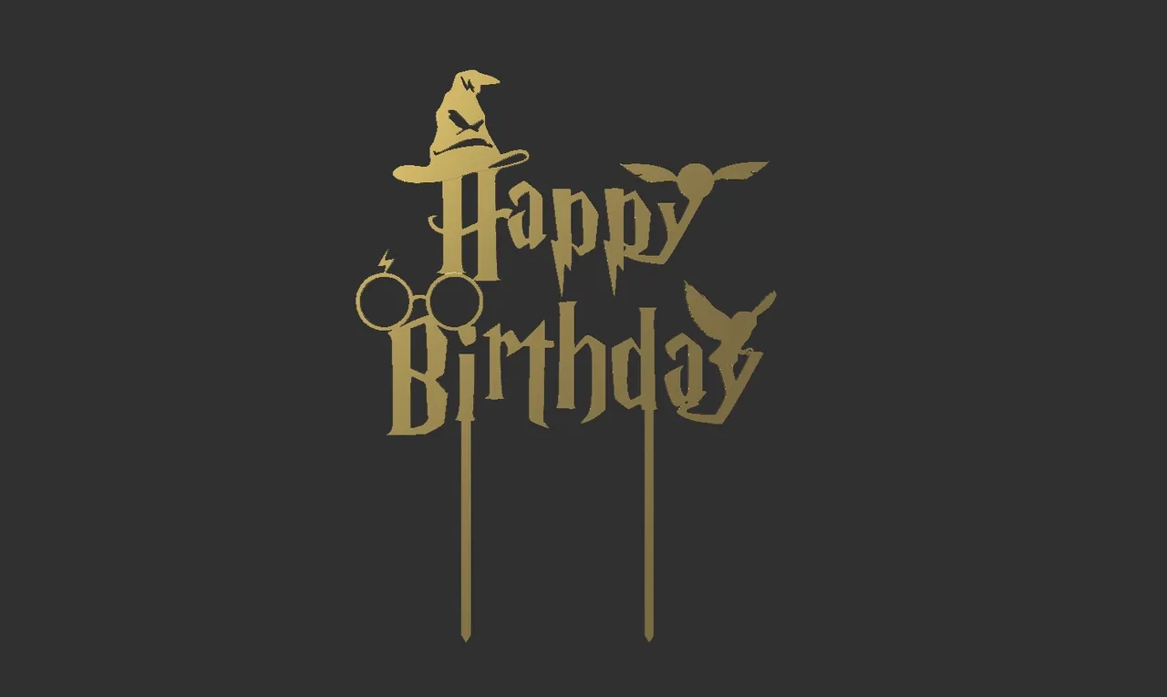 Harry Potter Happy Birthday Cake Topper Printable