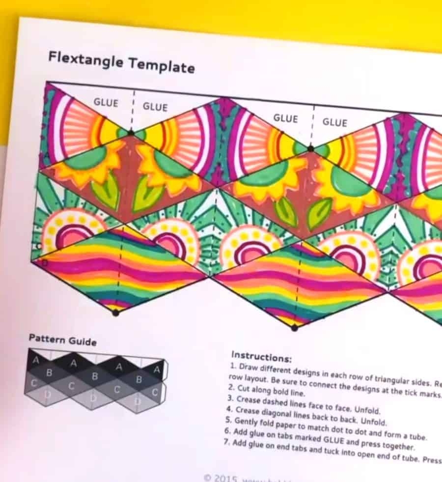 Printable Flextangle Template Patterns Printable Flextangle Template Patterns