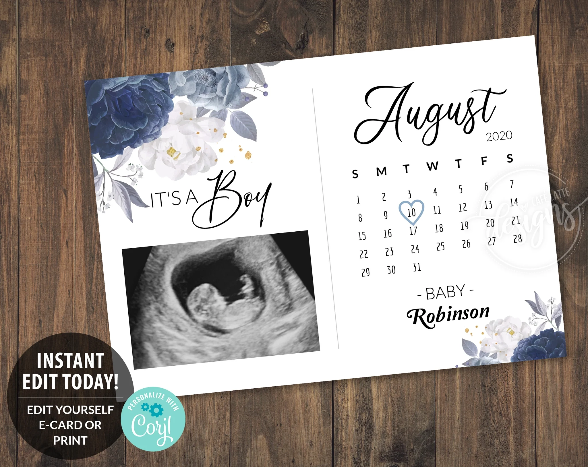 Its A Boy Gender Reveal Printable Card Baby Pregnancy Its A Boy Gender Reveal Printable Card Baby Pregnancy