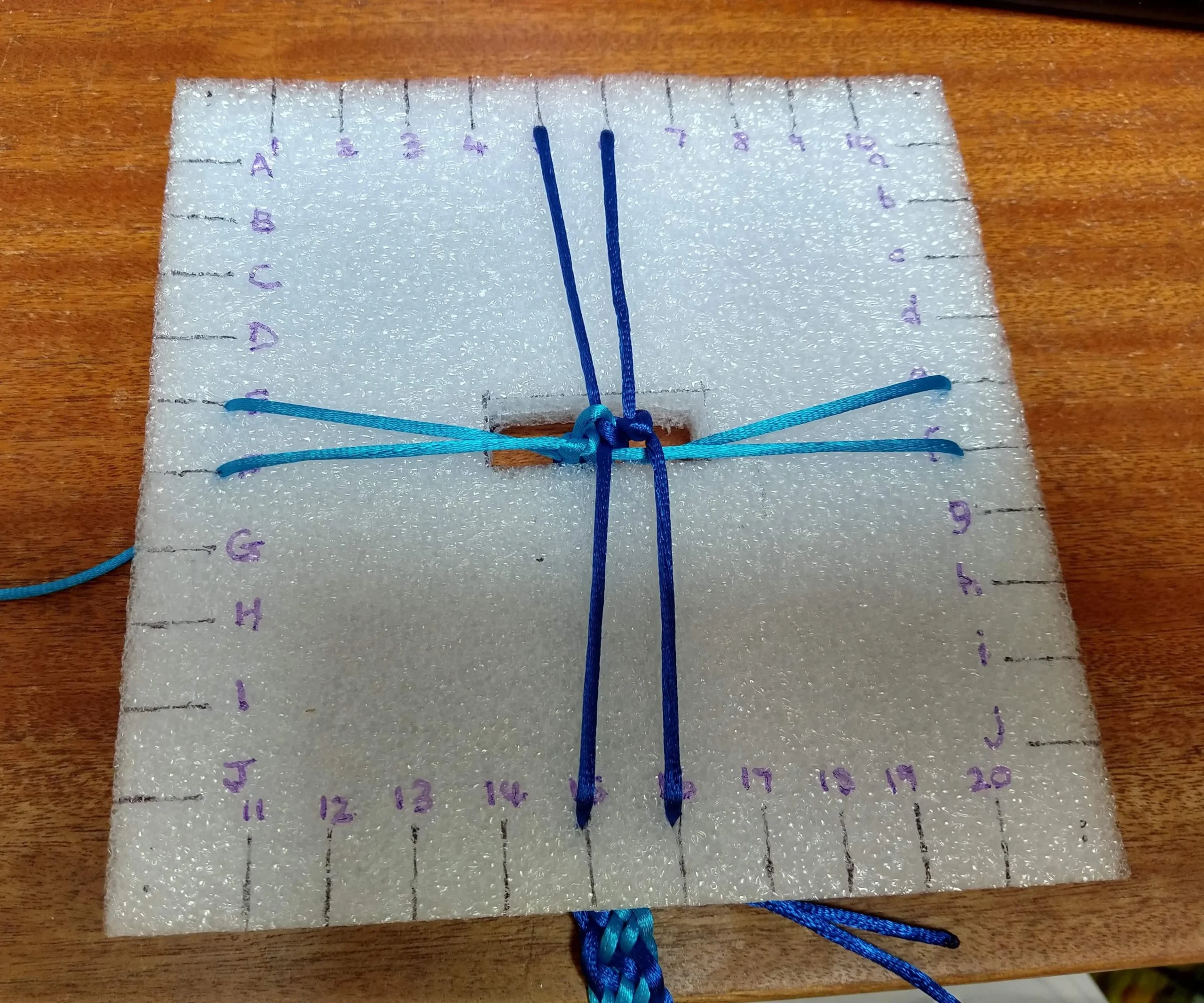 Make Your Own Square Kumihimo Disk From Foam Packaging 8 Steps