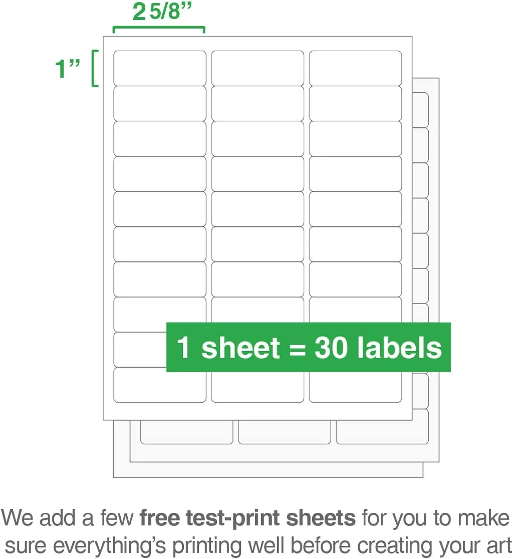 Matte White Address Labels For Printers 1 X 2 5 8 750 pack