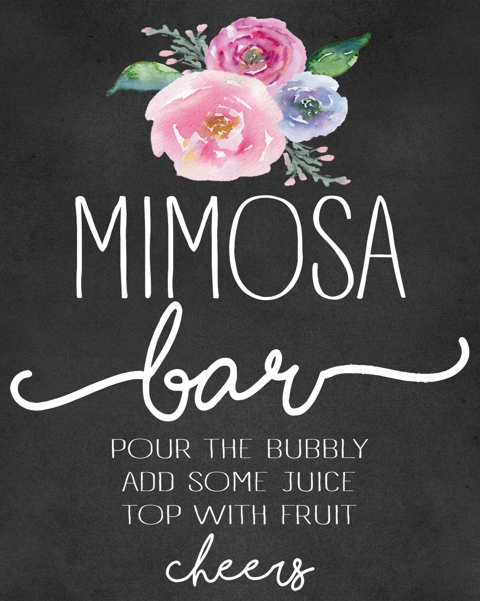 Free Printable Mimosa Bar Sign Template Free Free Printable Mimosa Bar Sign Template Free