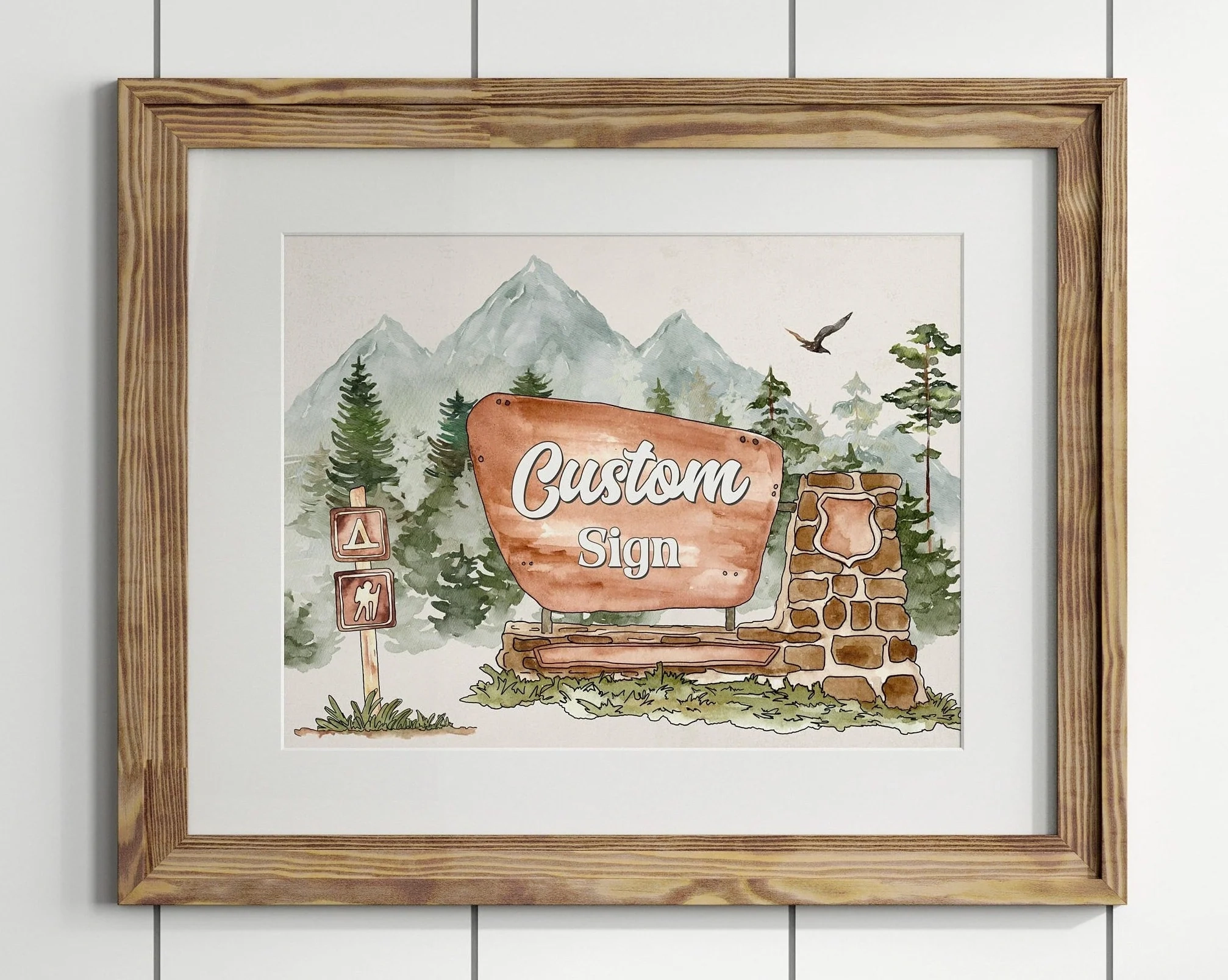 National Park Custom Sign Printable Template Wilde Peach Party