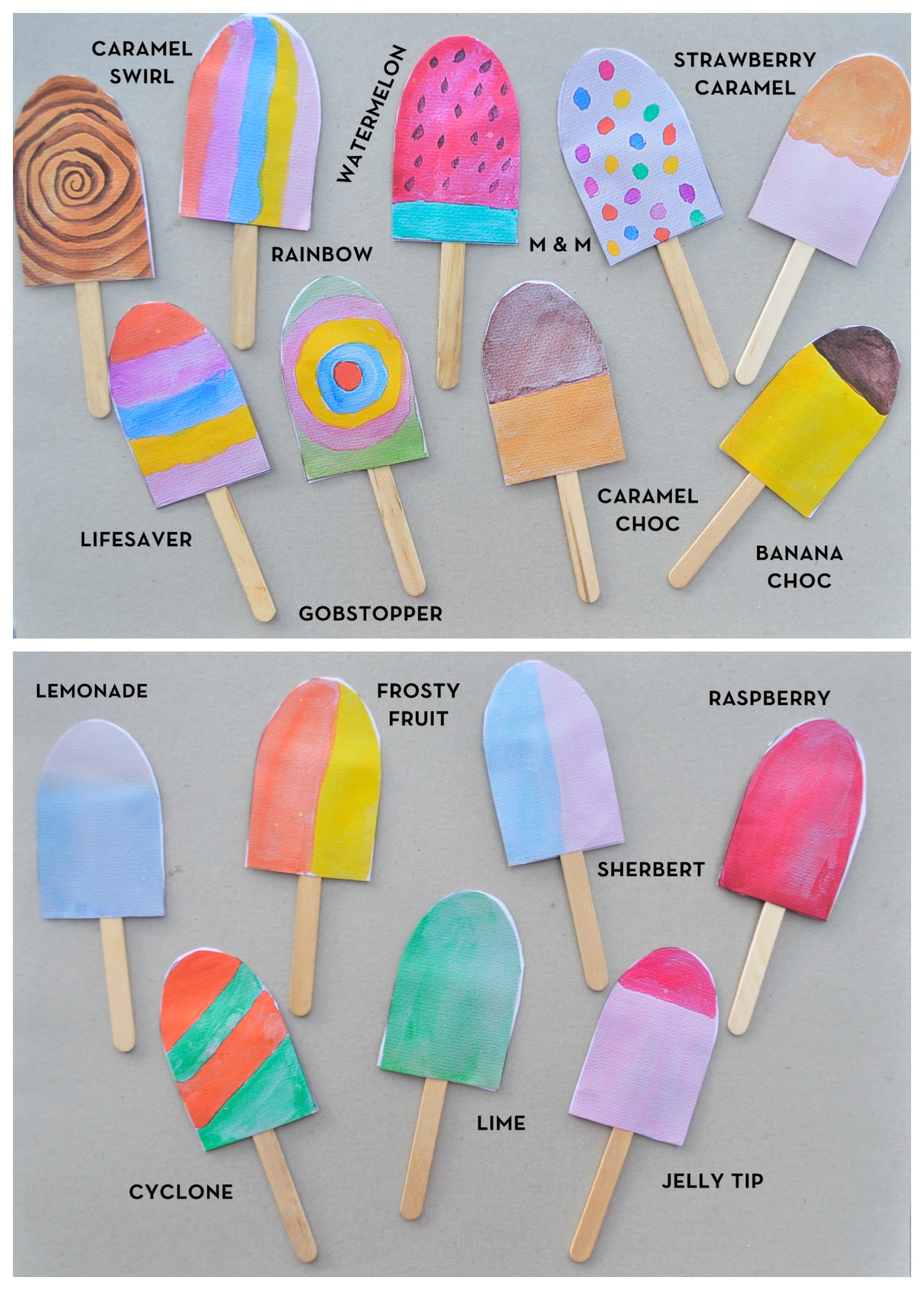 Ice Pop Template Printable