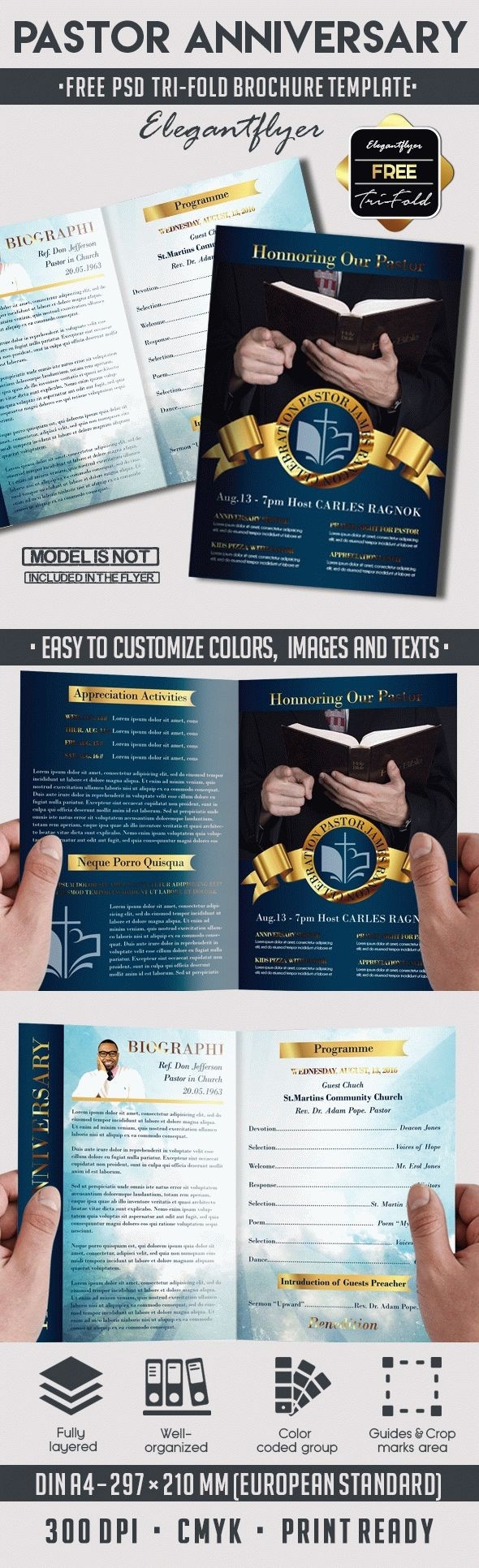 Pastor Anniversary Free Brochure Program 10018102 By ElegantFlyer Pastor Anniversary Free Brochure Program 10018102 By ElegantFlyer