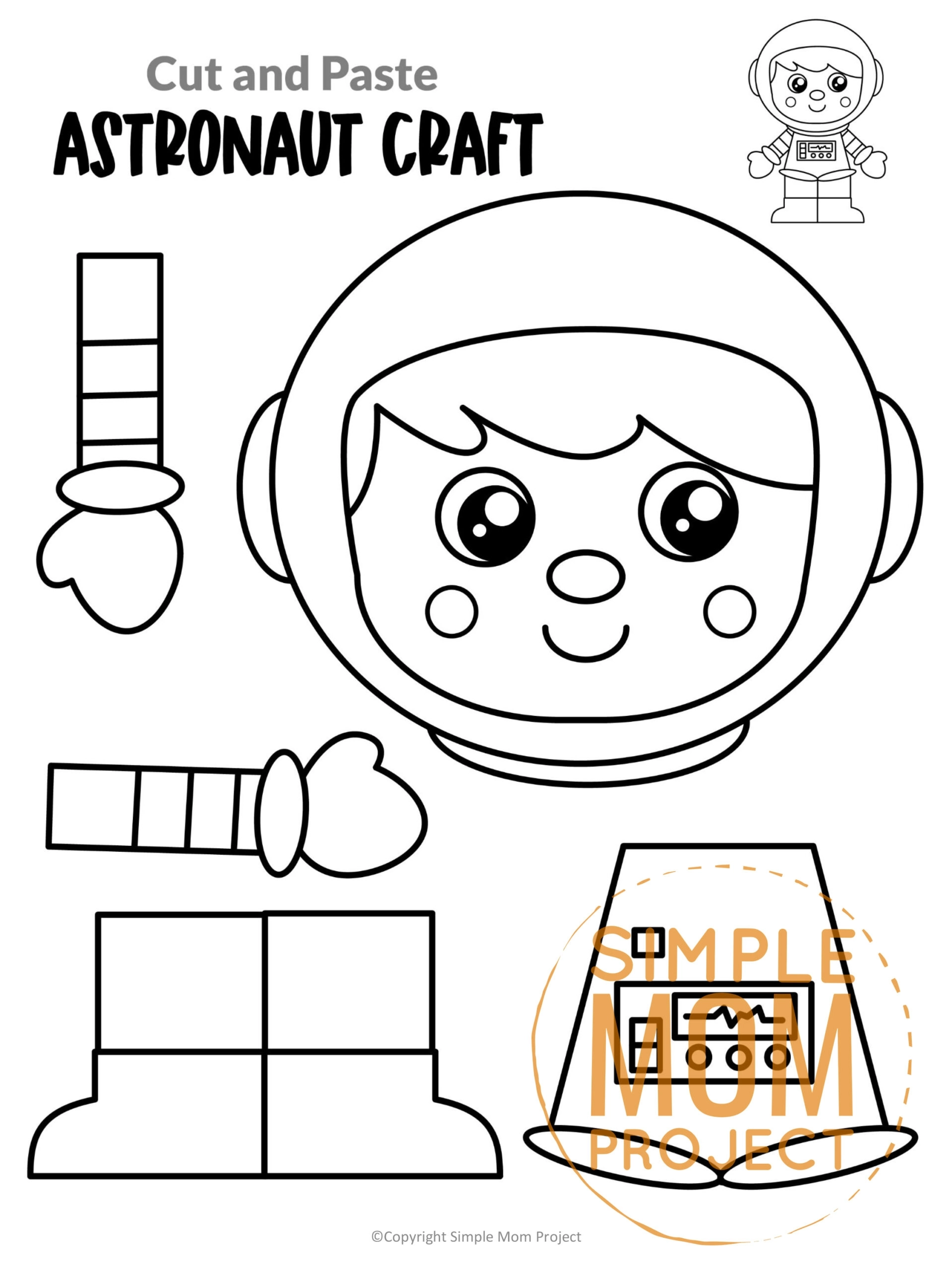 Printable Astronaut Cut Out Template
