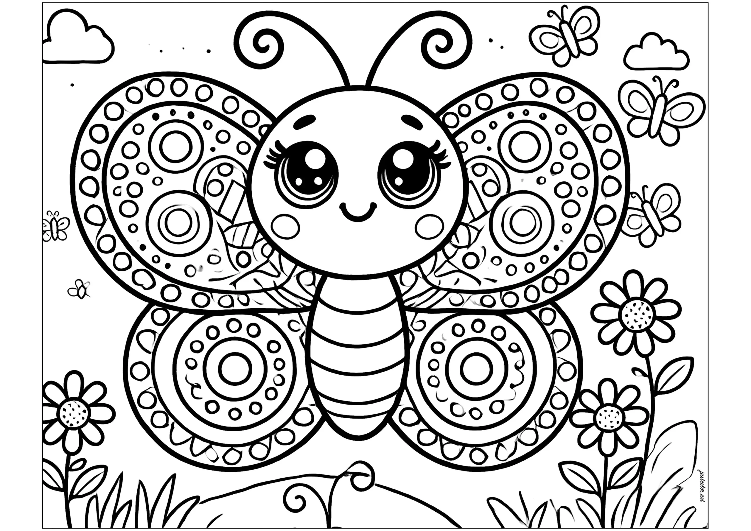 butterflies to color printable