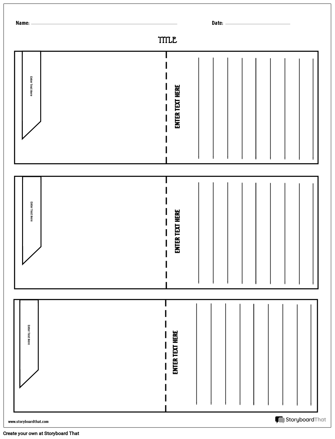 Print Ready Blank Flashcards Template Storyboard