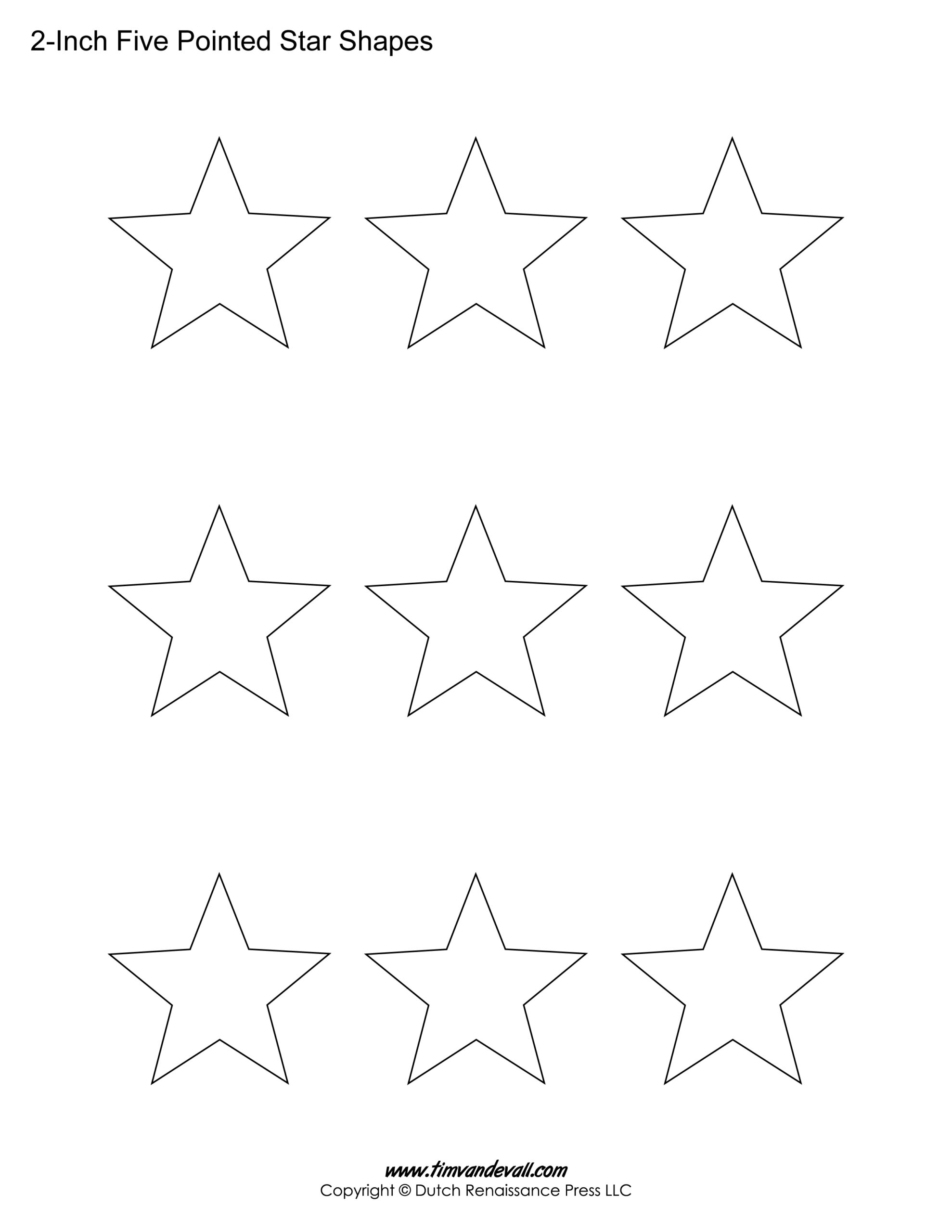 Printable Five Pointed Star Templates Blank Shape PDFs Printable Five Pointed Star Templates Blank Shape PDFs