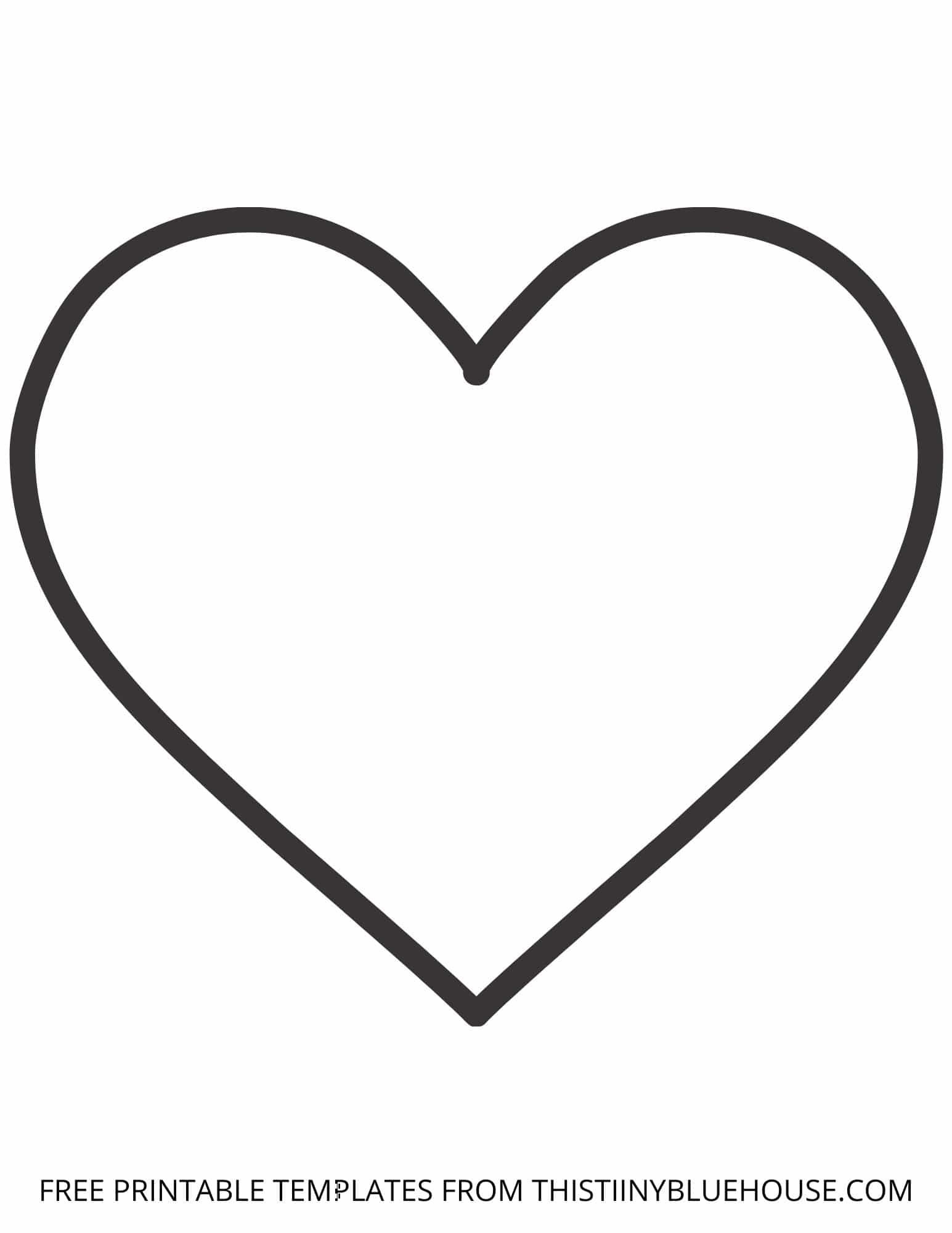 Printable Heart Shape Template