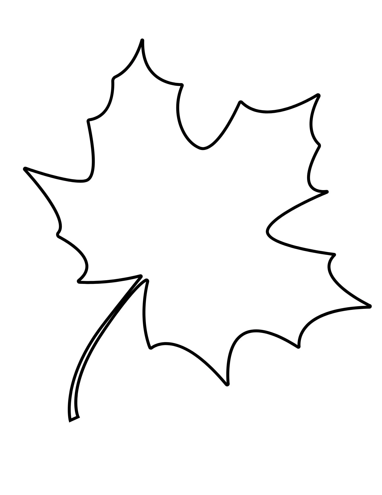Printable Simple Leaf Template