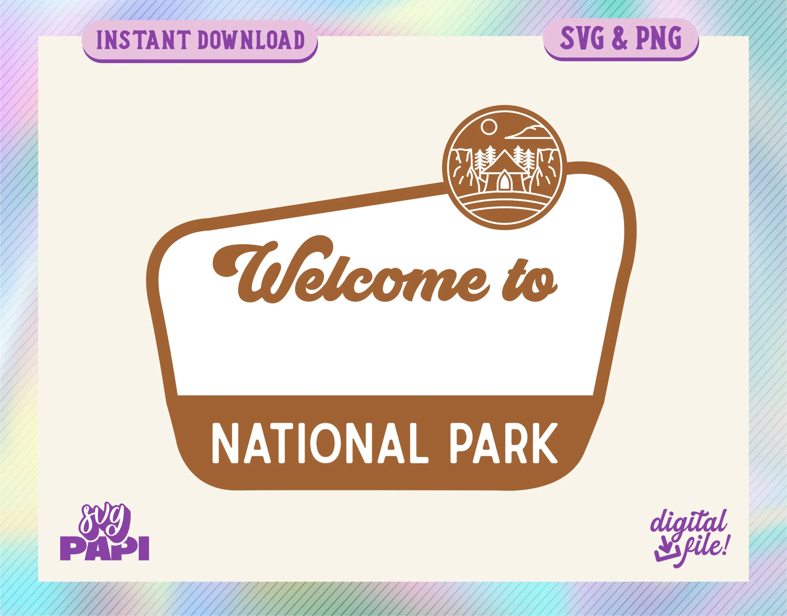 Printable National Park Sign Template