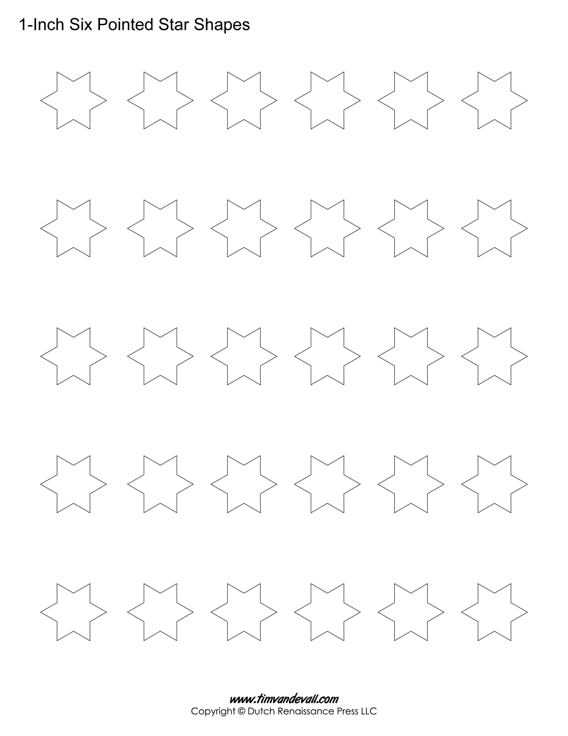 6 Point Star Template Printable