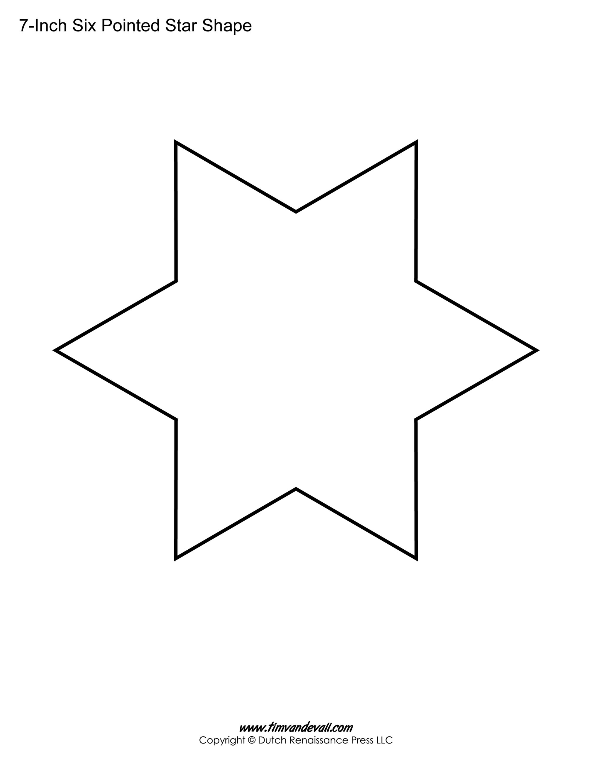 6 Point Star Template Printable