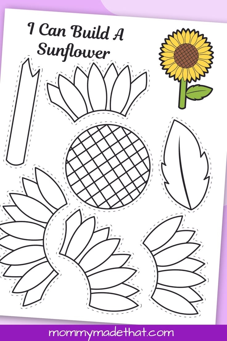 Printable Sunflower Template